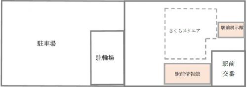 駅前交流拠点配置図