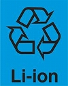 リチウムイオン電池のリサイクルマークの図