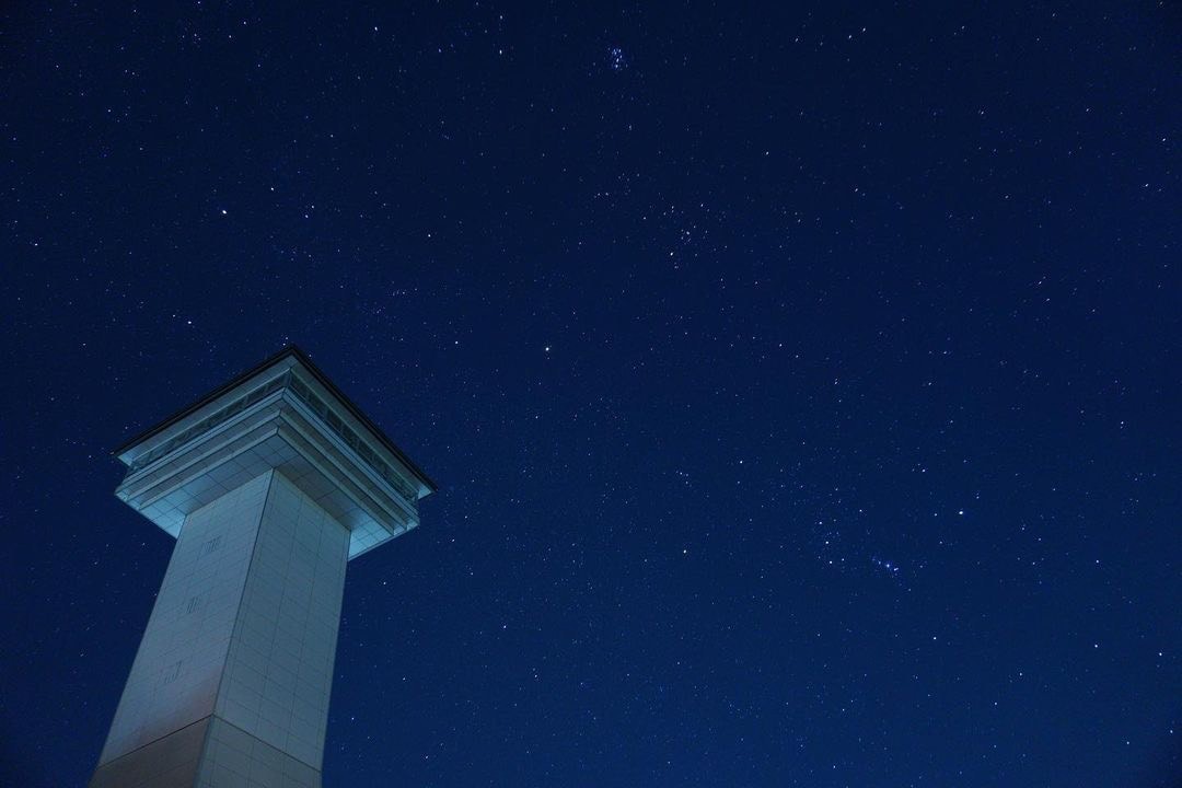 星空とスカイタワーの写真