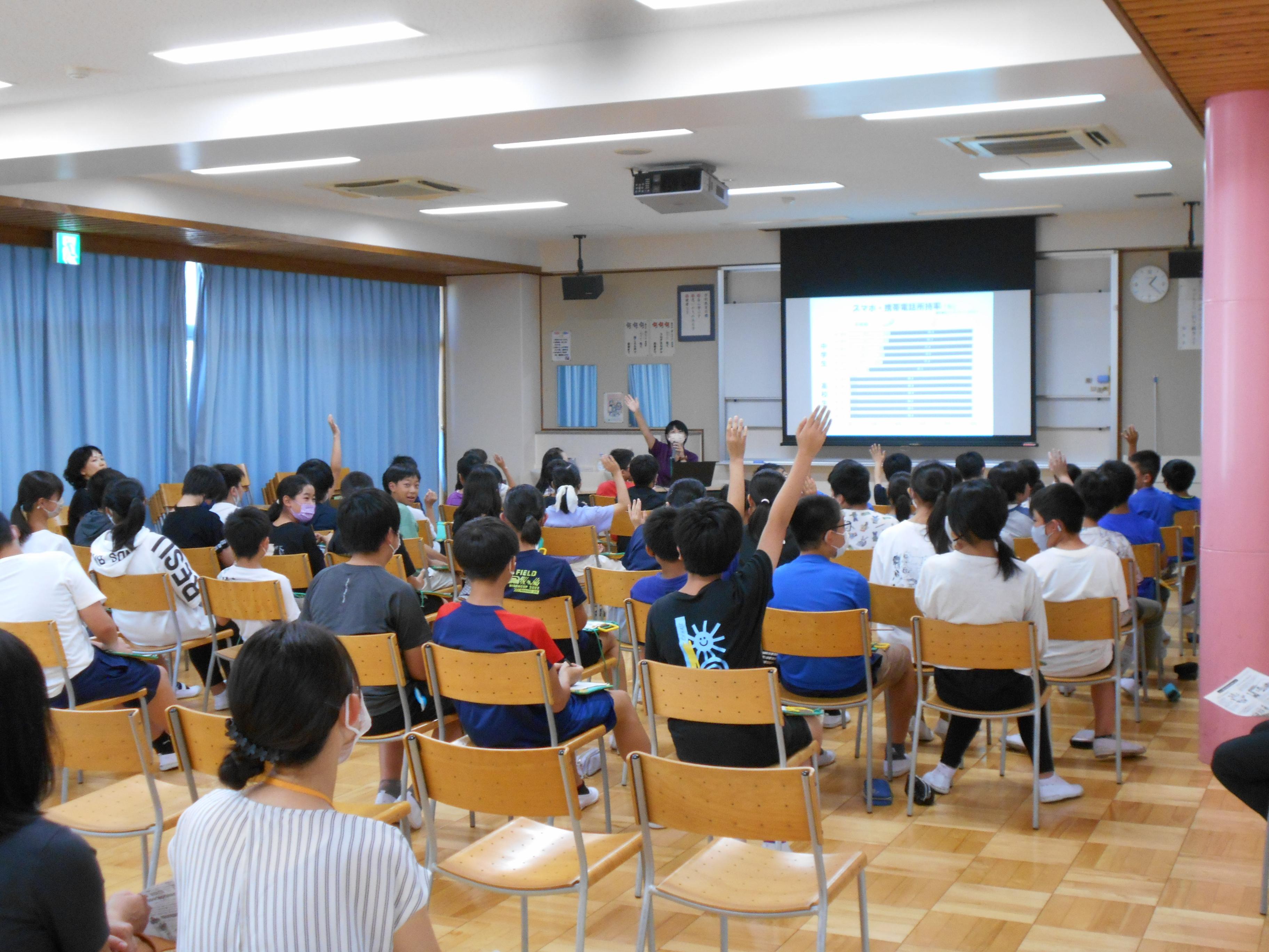 喜連川小学校での親子学び合い授業