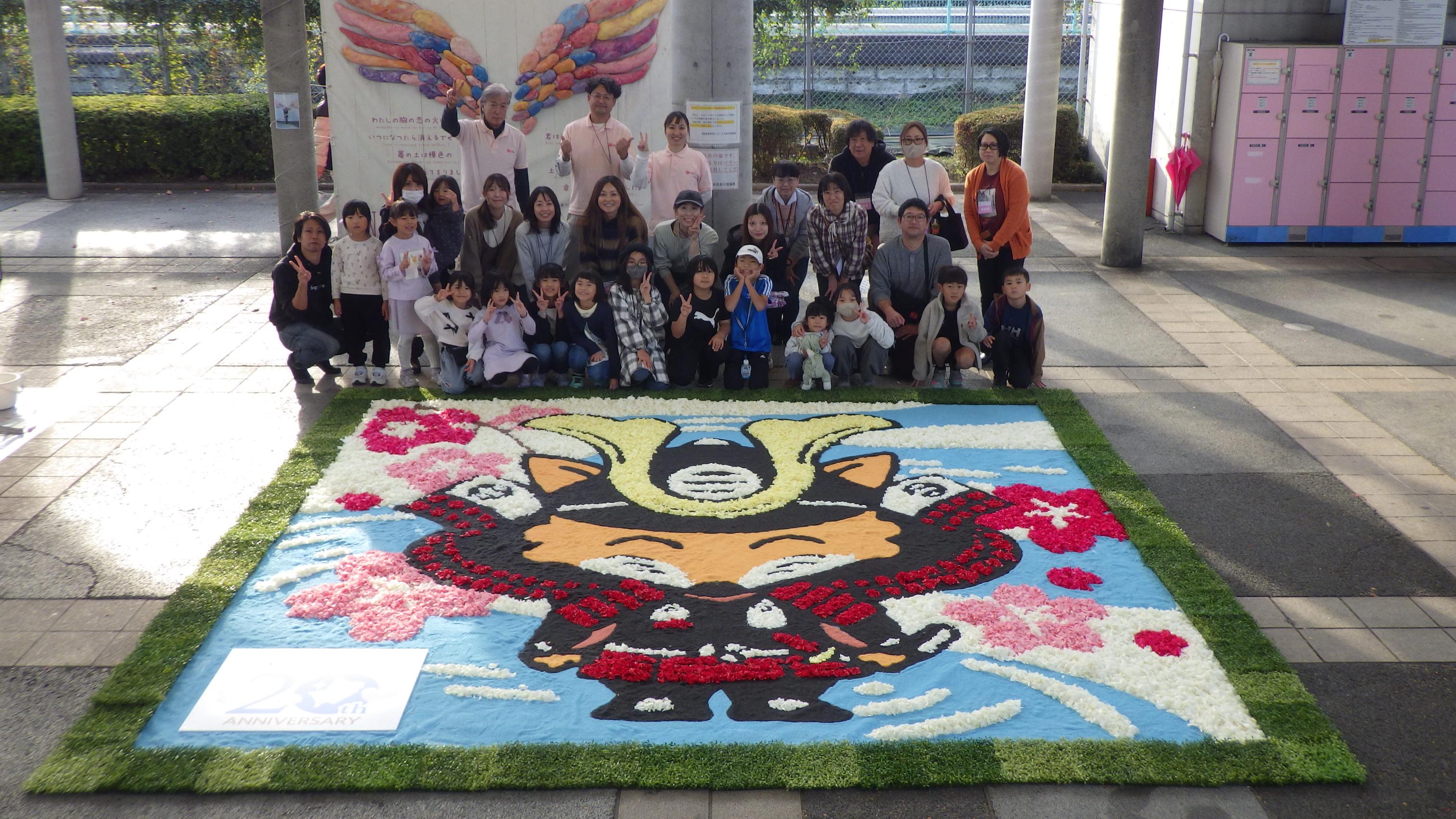 フラワーカーペット作成後