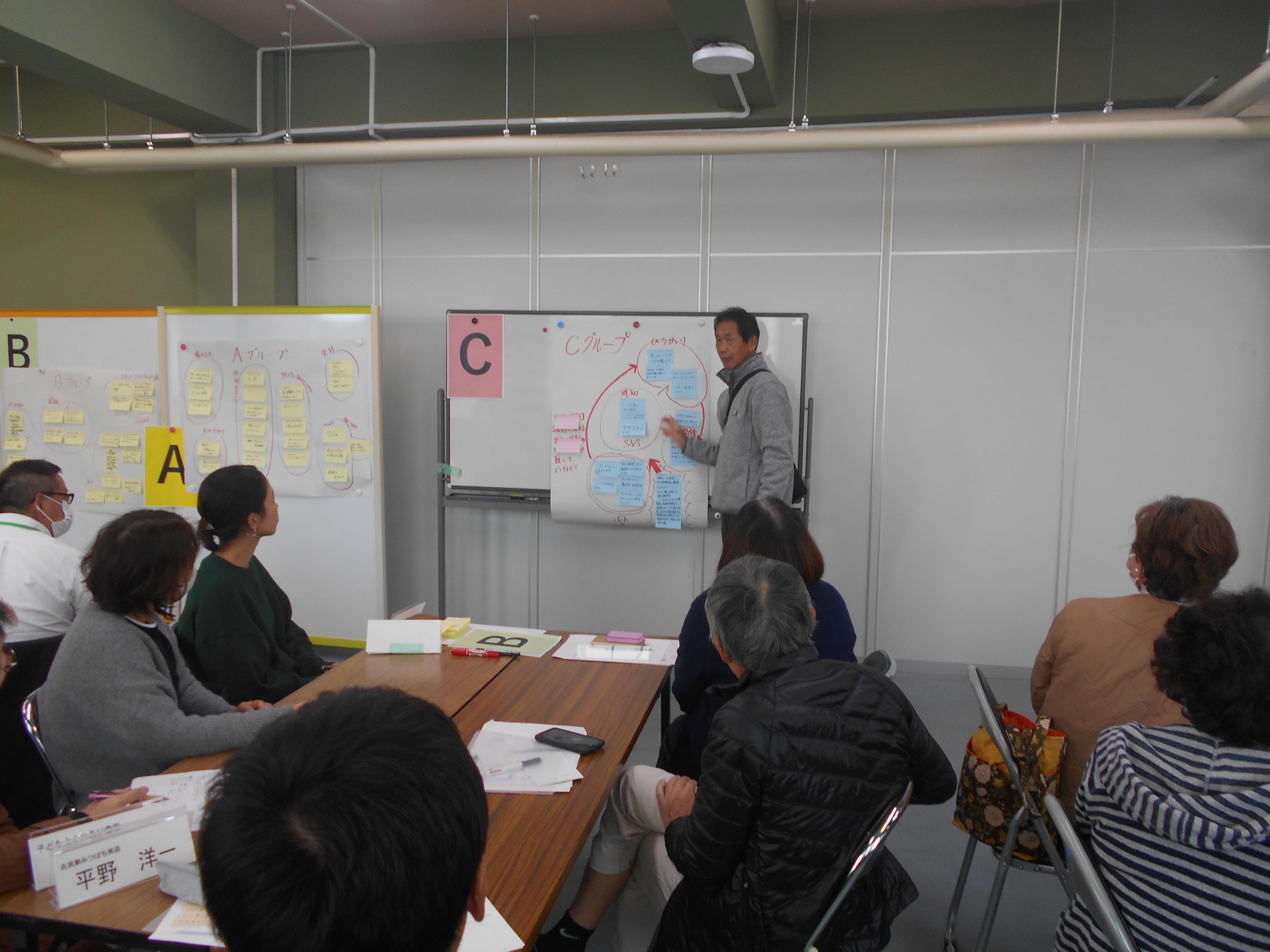 ワークショップ後、グループごとの発表と質疑応答の様子_2 ワークショップ後、グループごとの発表と質疑応答の様子_2