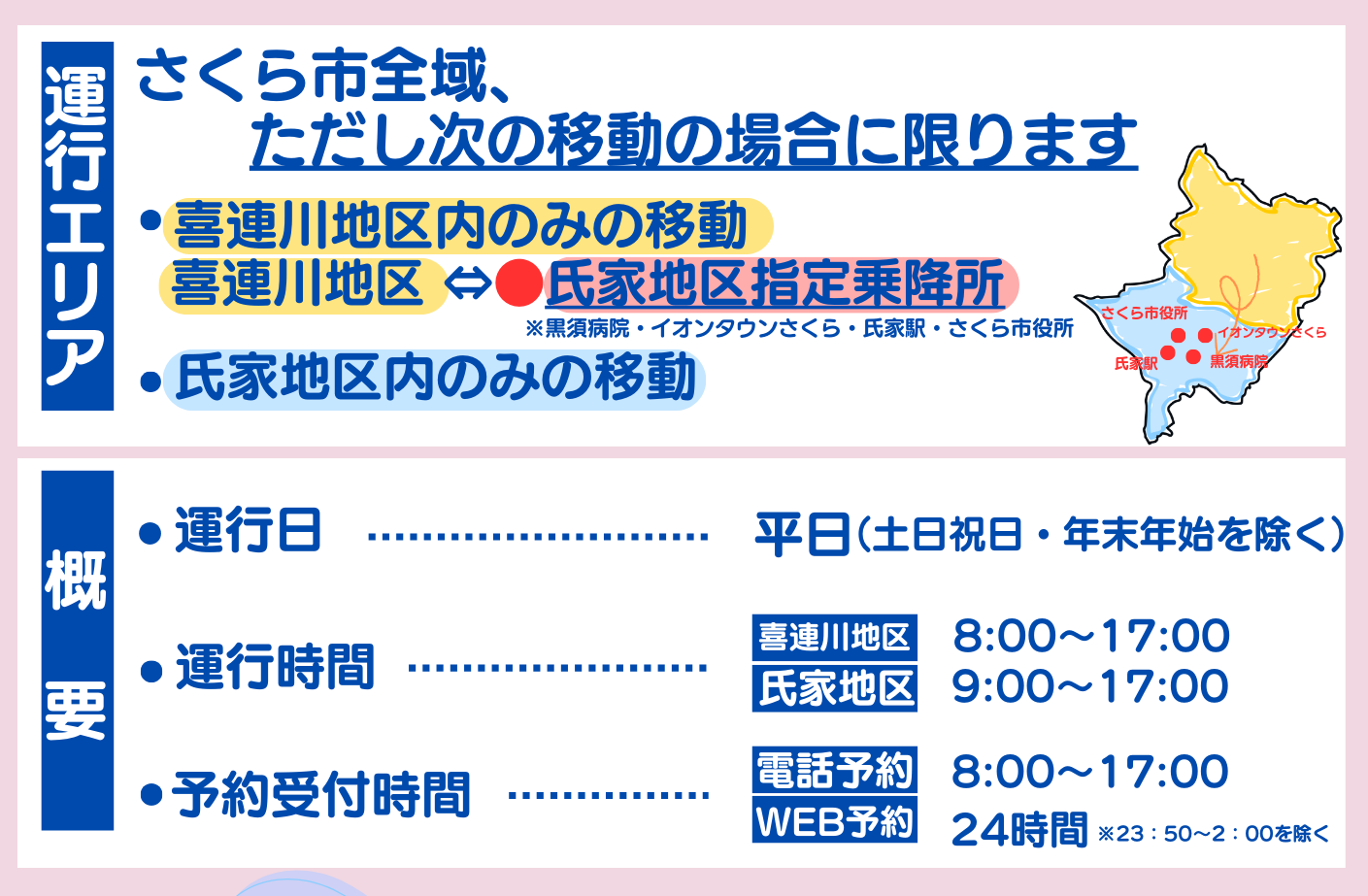 デマンド交通運行エリア等チラシ