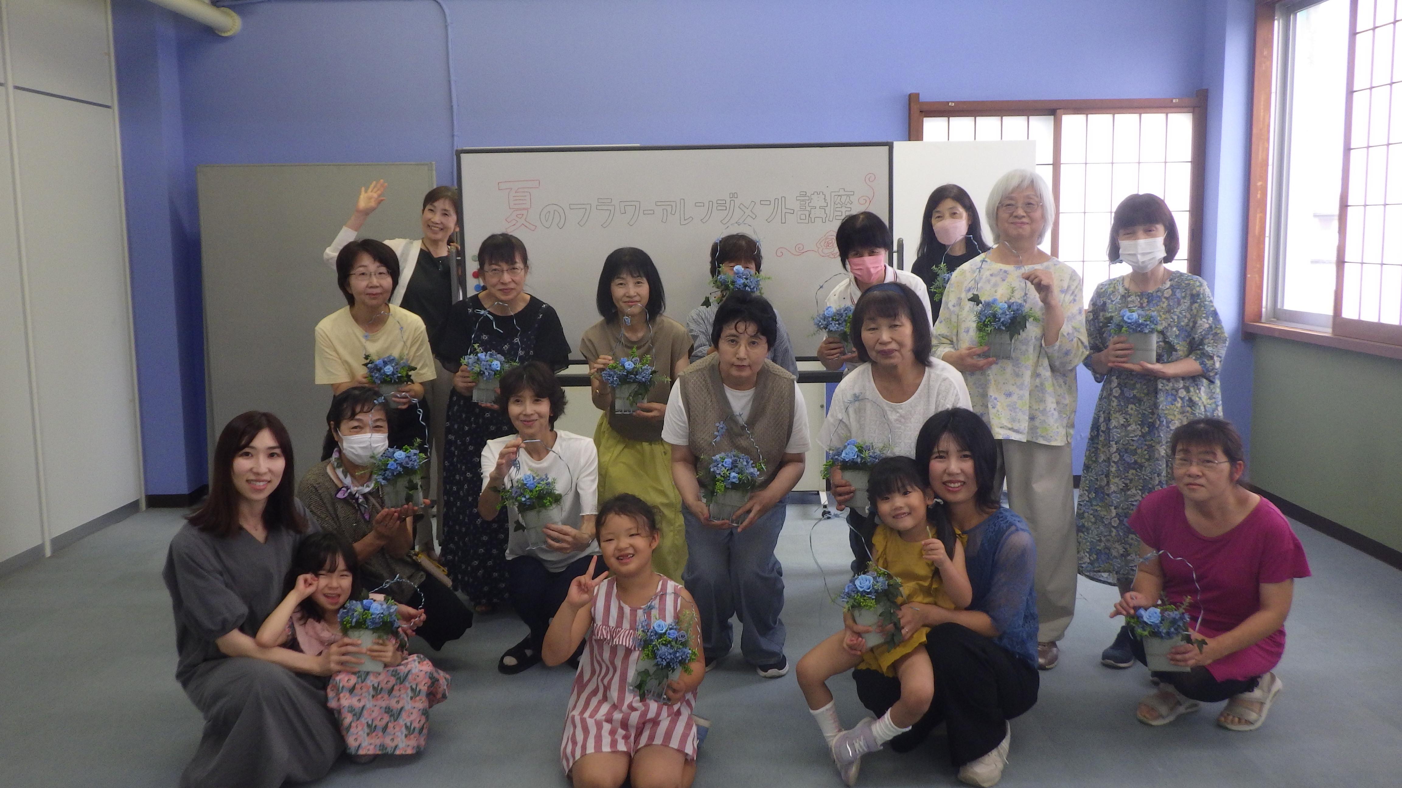 夏のフラワーアレンジメント講座2